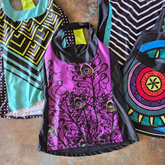 Moxie Cycling Jerseys Womens Lot of 3 SizeS M Pullover Jerseys Tanks Pockets - Picture 3 of 7